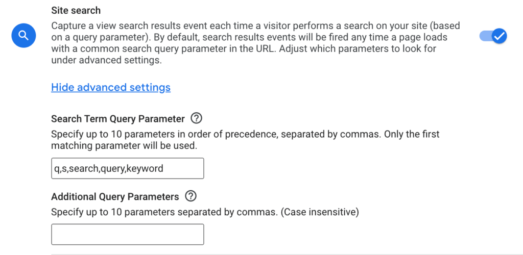 Query Parameters Site Search GA4 - Data Bloo